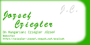 jozsef cziegler business card